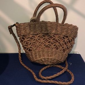 Broken boots woven purse NWT